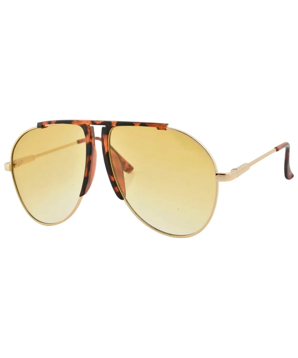 ROLLER Yellow Aviator Sunglasses sold by Giant Vintage product image thumbnail 2
