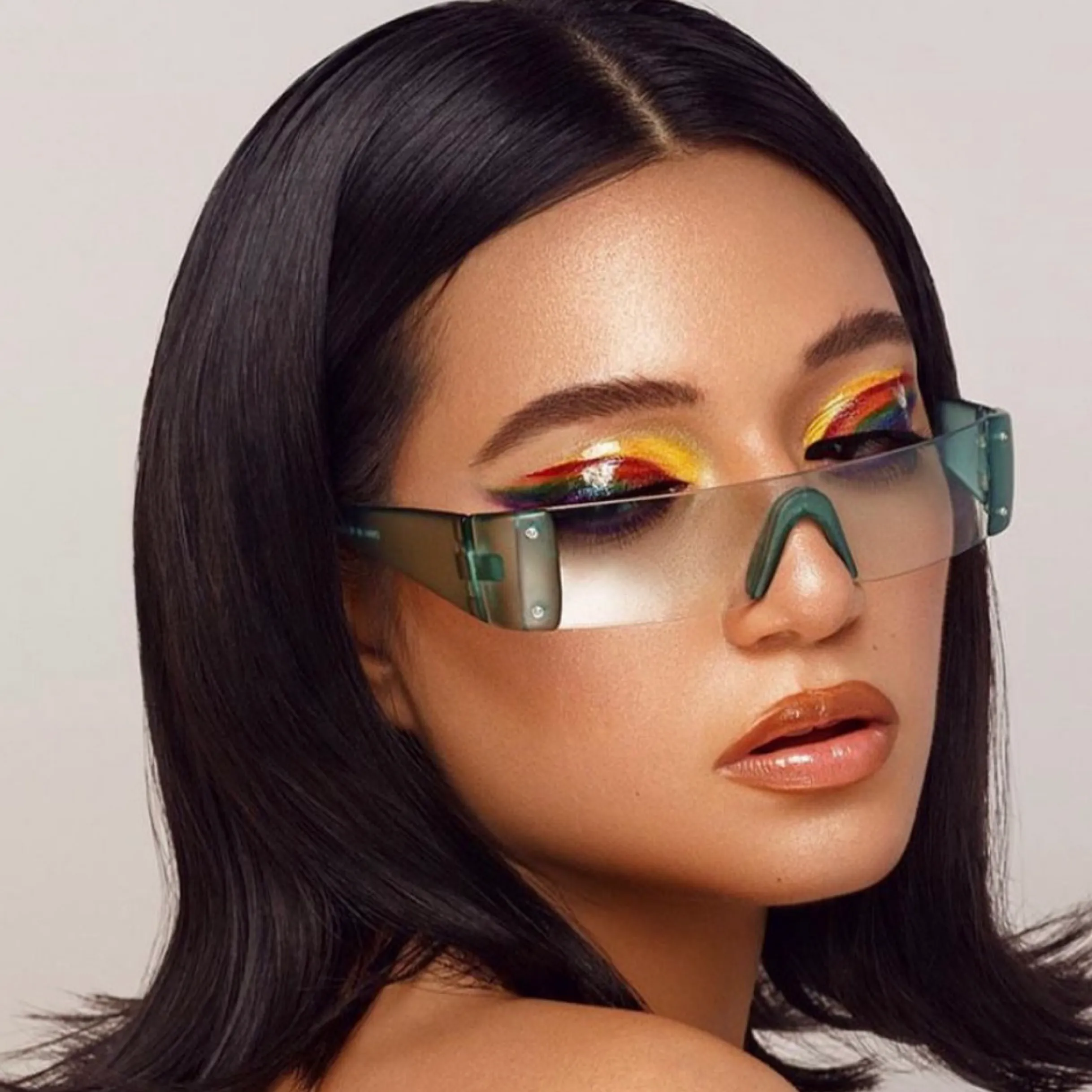 DRATZ Green Square Sunglasses sold by Giant Vintage product image thumbnail 2