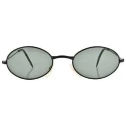 SHRIMP Black Oval Sunglasses sold by Giant Vintage