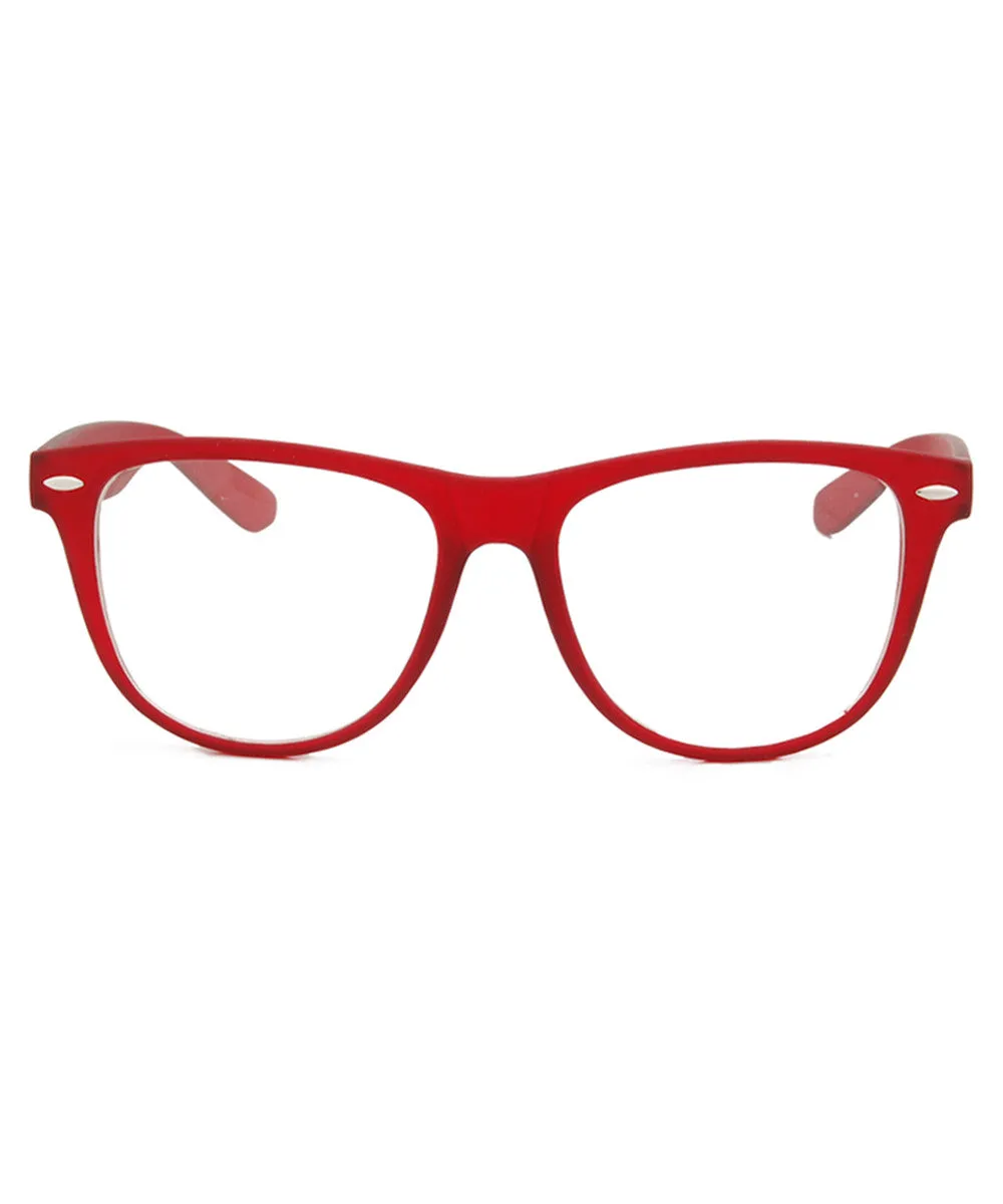 PARDON Soft Red Clear Glasses sold by Giant Vintage product image thumbnail 3