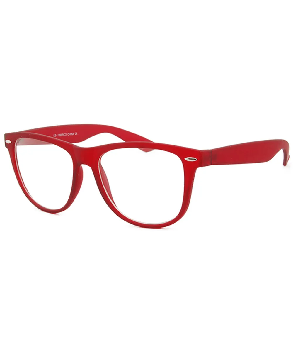 PARDON Soft Red Clear Glasses sold by Giant Vintage product image thumbnail 2