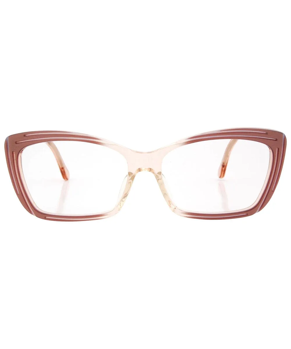 TINA Brown Clear Glasses sold by Giant Vintage product image thumbnail 3