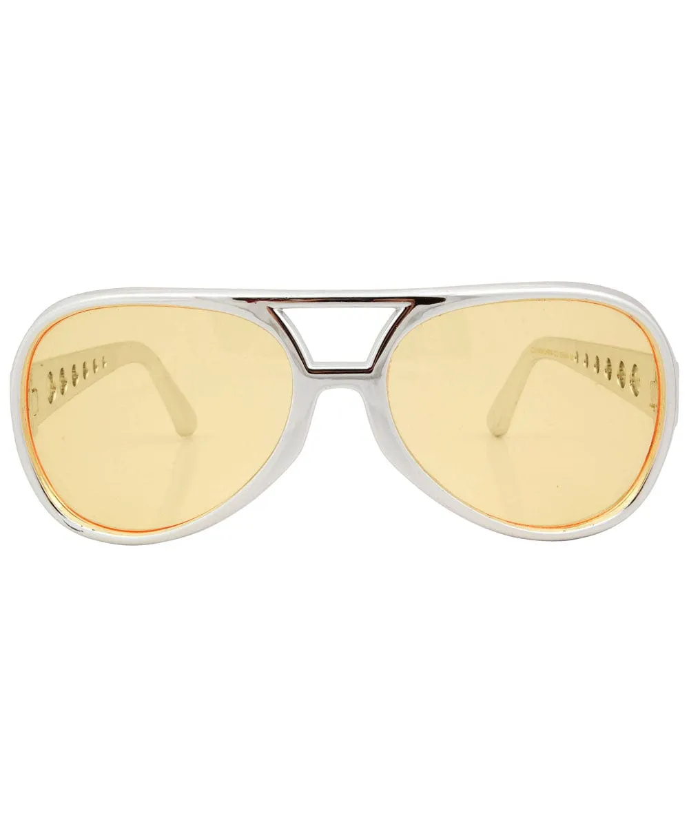 MELVIS Yellow Aviator Sunglasses sold by Giant Vintage product image thumbnail 3