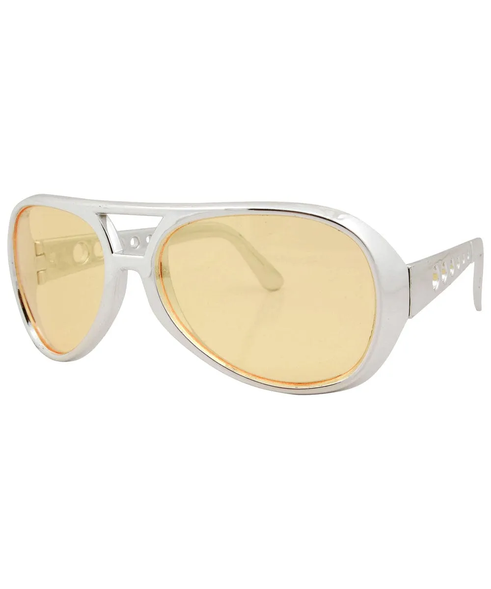 MELVIS Yellow Aviator Sunglasses sold by Giant Vintage product image thumbnail 2