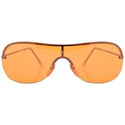 POTENTIAL Orange Rimless Sunglasses sold by Giant Vintage