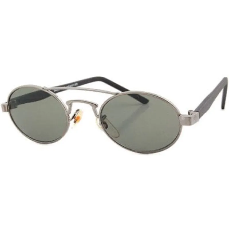BELEW Gunmetal Oval Sunglasses sold by Giant Vintage