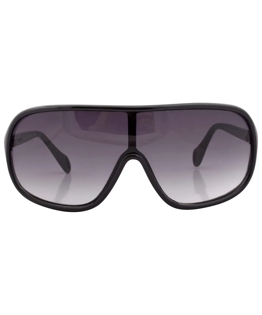 HOTDOG Black Shield Sunglasses sold by Giant Vintage product image thumbnail 2