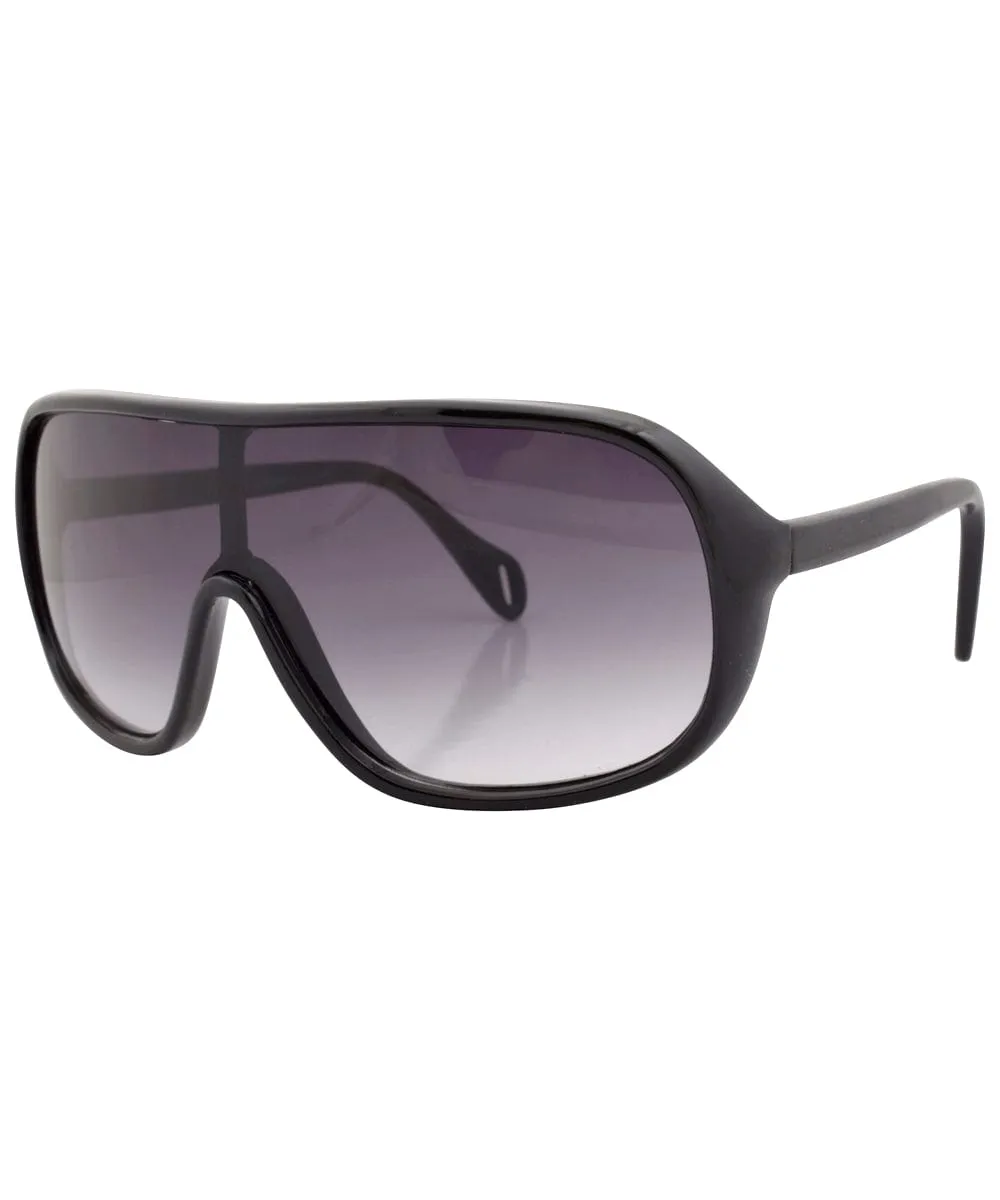 HOTDOG Black Shield Sunglasses sold by Giant Vintage