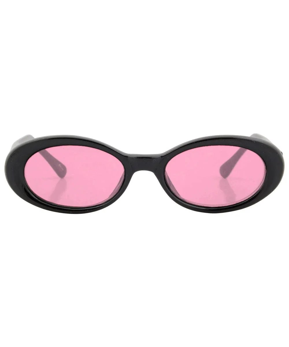 INSIGHT Black/Pink Oval Sunglasses sold by Giant Vintage product image thumbnail 3