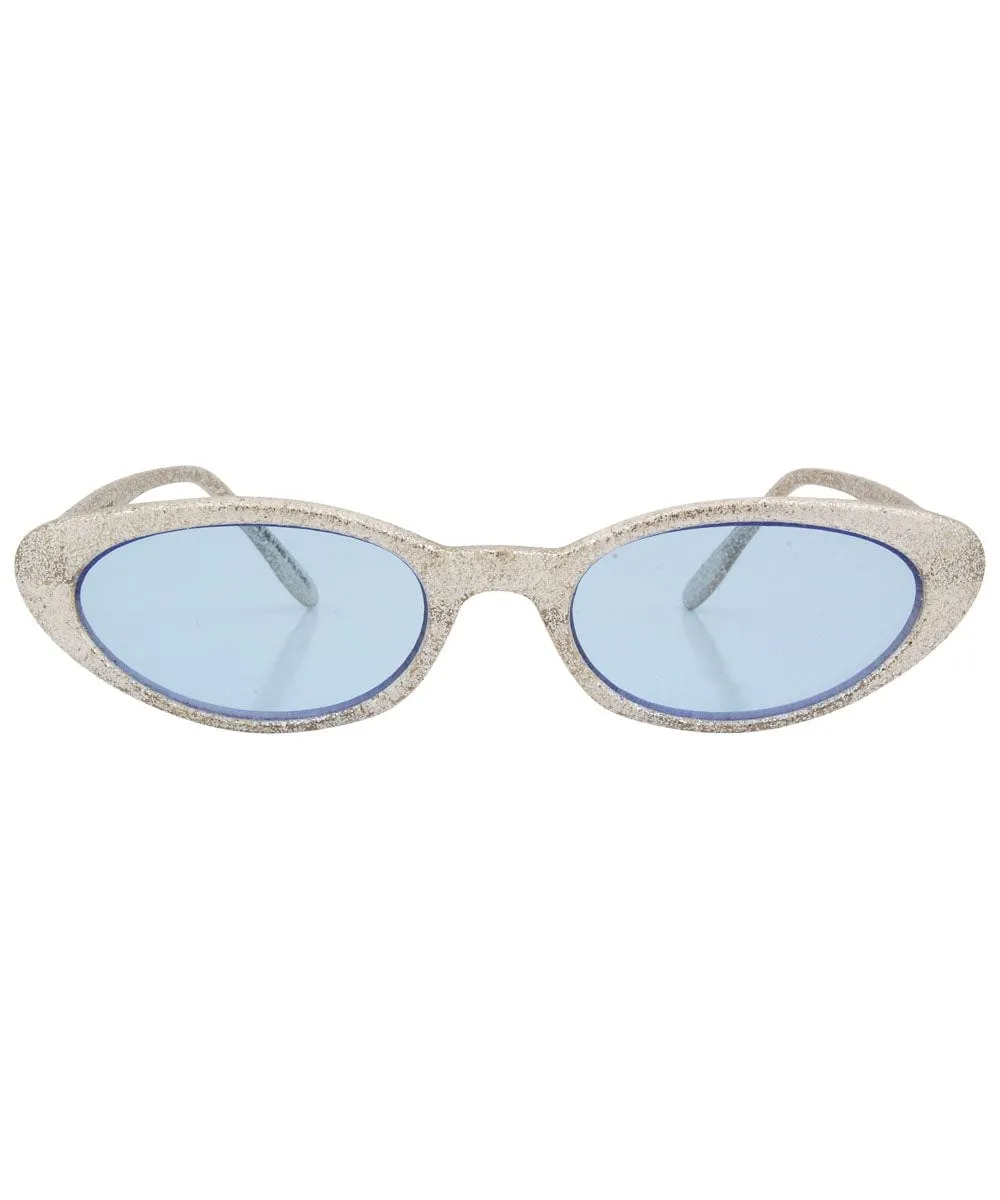 WHAT!? Silver/Blue Cat-Eye Sunglasses sold by Giant Vintage product image thumbnail 3