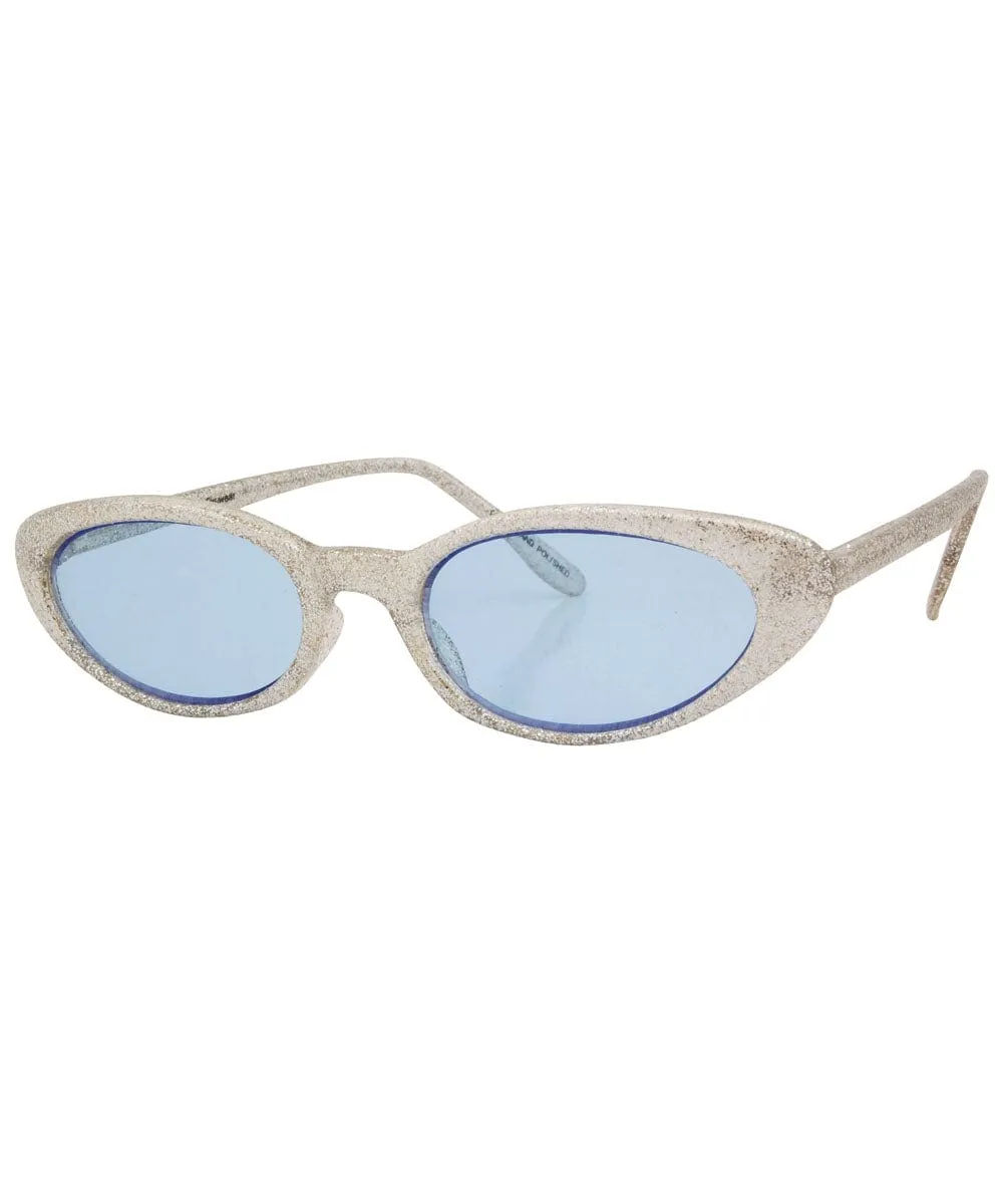 WHAT!? Silver/Blue Cat-Eye Sunglasses sold by Giant Vintage product image thumbnail 2