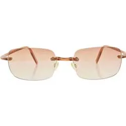 TAFFY Brown Rimless Sunglasses sold by Giant Vintage