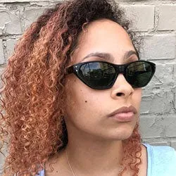 BERNADETTE Matte Black Cat-Eye Sunglasses sold by Giant Vintage