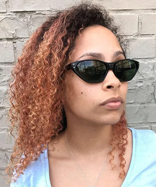 BERNADETTE Matte Black Cat-Eye Sunglasses sold by Giant Vintage product image thumbnail 3