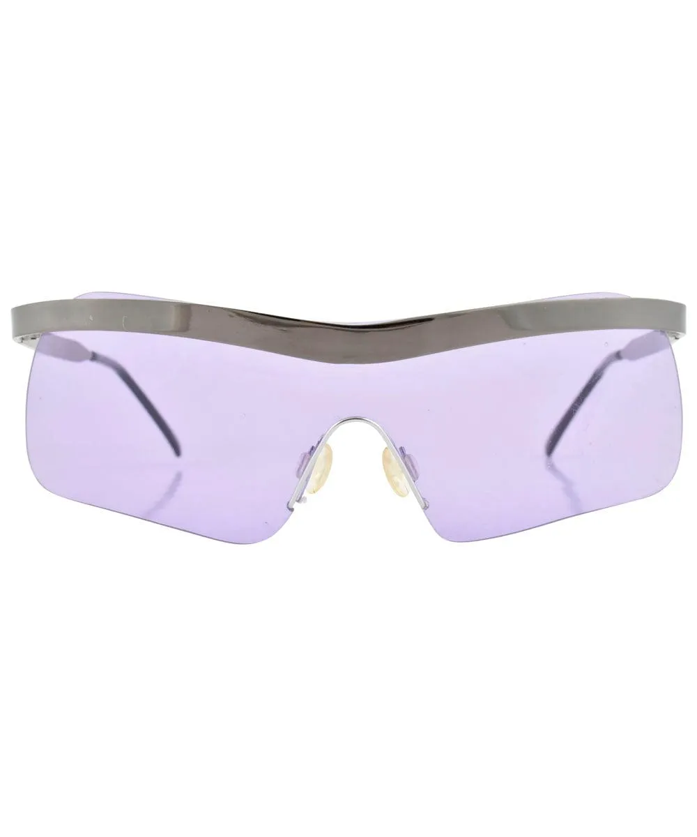 SHOWBOAT Purple Rimless Sunglasses sold by Giant Vintage product image thumbnail 3