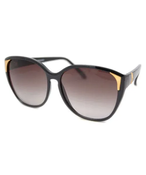 PIPER Black Oversized Sunglasses sold by Giant Vintage product image thumbnail 2