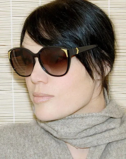 PIPER Black Oversized Sunglasses sold by Giant Vintage product image thumbnail 3