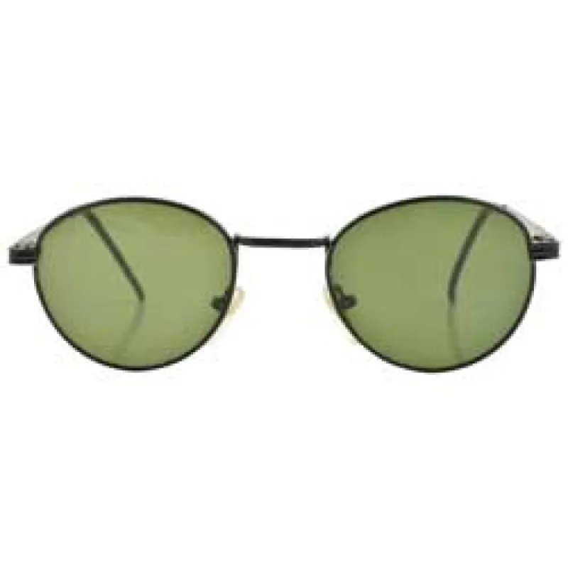 MACKENZIE Black Round Sunglasses sold by Giant Vintage