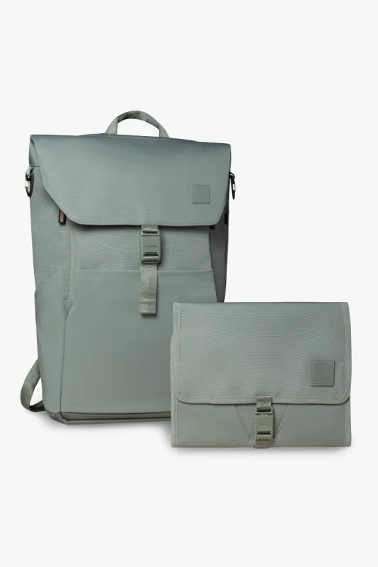 Everyday Diaper Backpack & Changing Wallet Bundle / Outdoorsy Sage sold by Huhu
