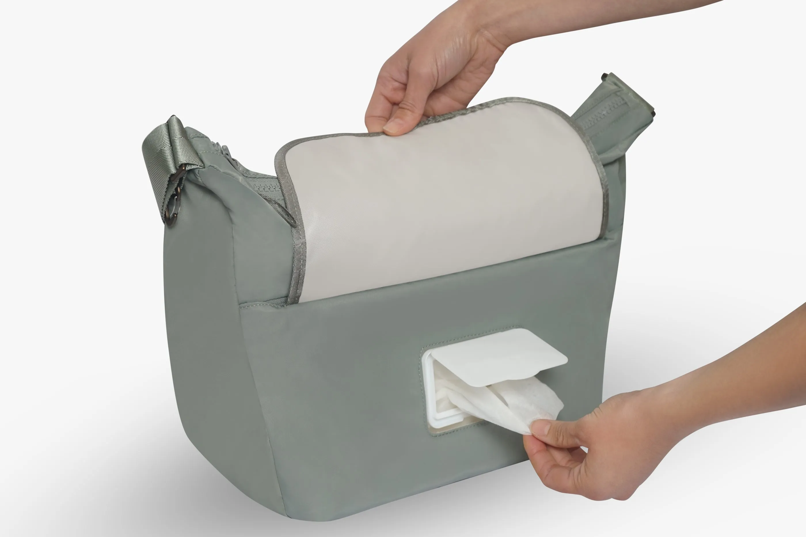 Roam Crossbody Diaper Bag / Outdoorsy Sage sold by Huhu product image thumbnail 2