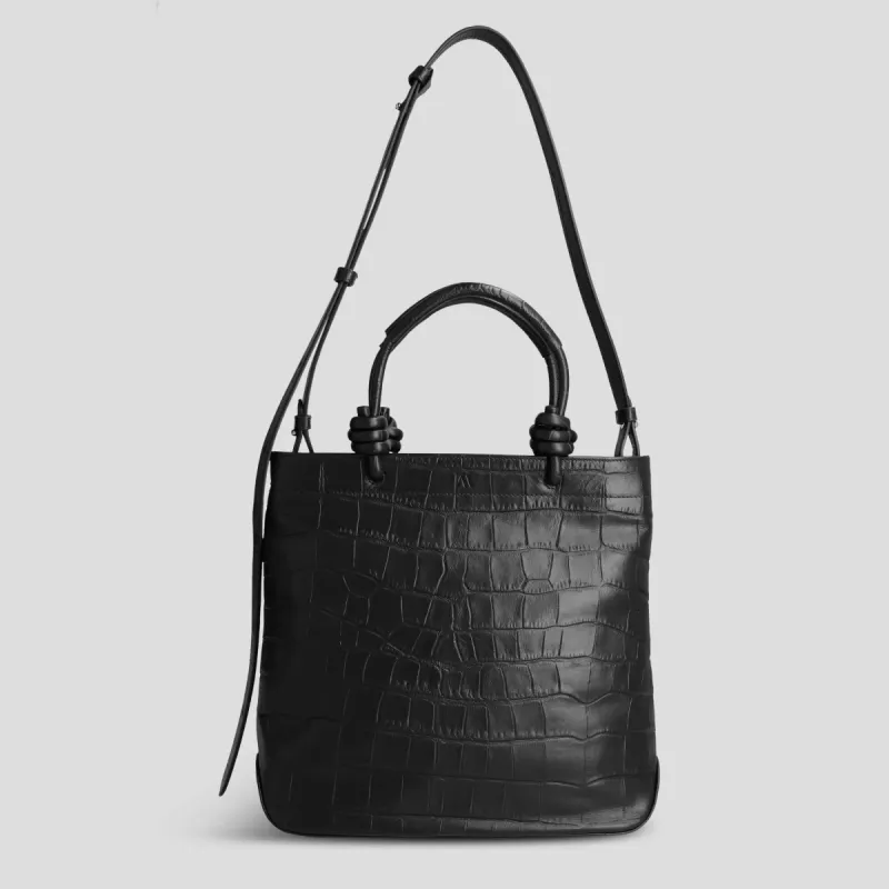 Mini Loop - soft croco black sold by Kaai nv
