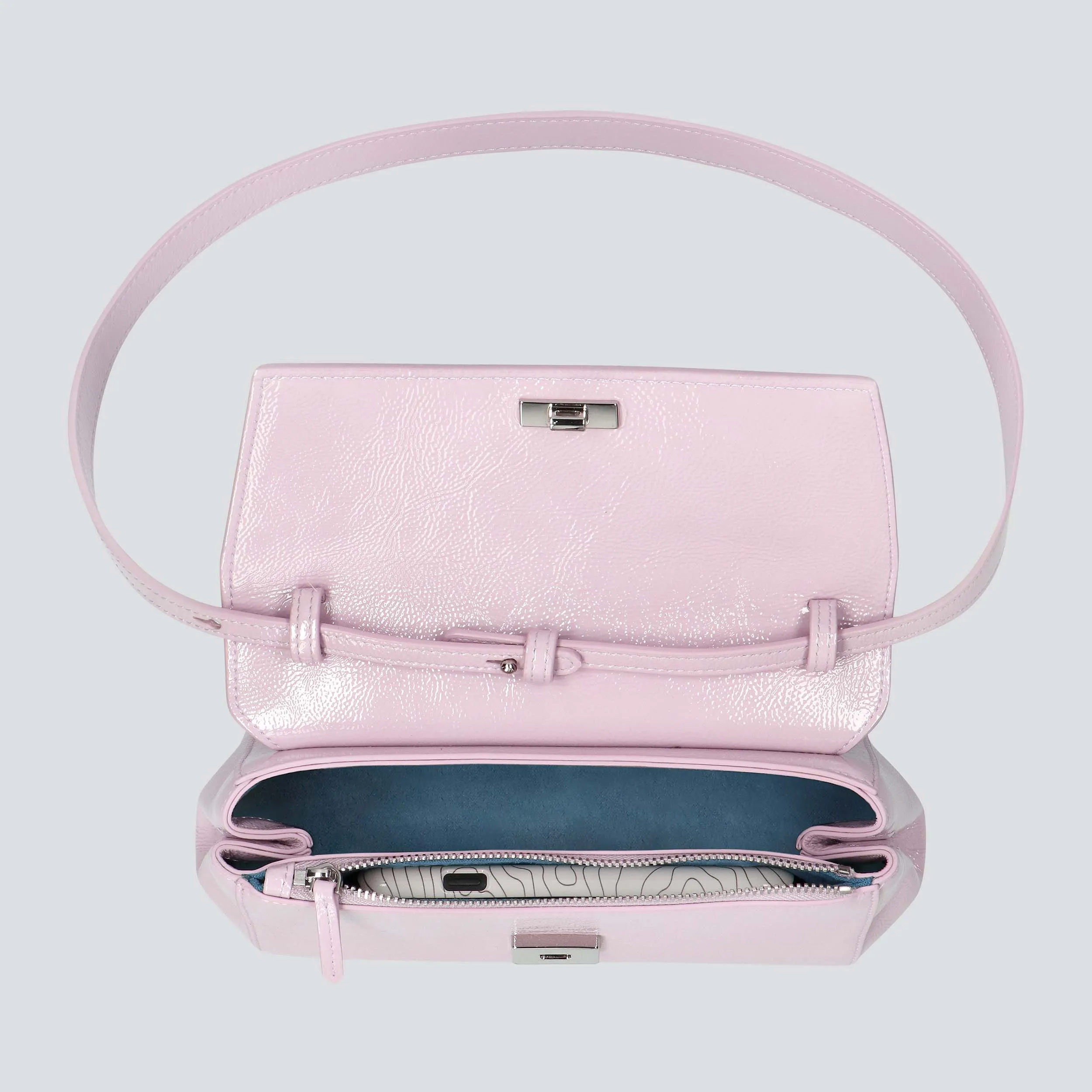 Ikon Clutch - naplack light lilac sold by Kaai nv product image thumbnail 2