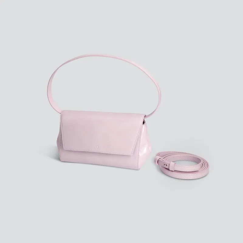 Ikon Clutch - naplack light lilac sold by Kaai nv
