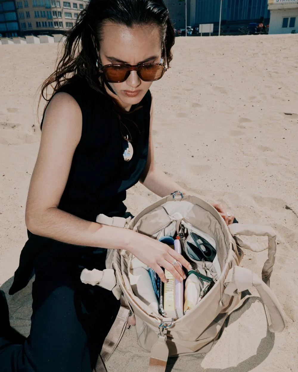 Weekend bag - sand sold by Kaai nv product image thumbnail 5