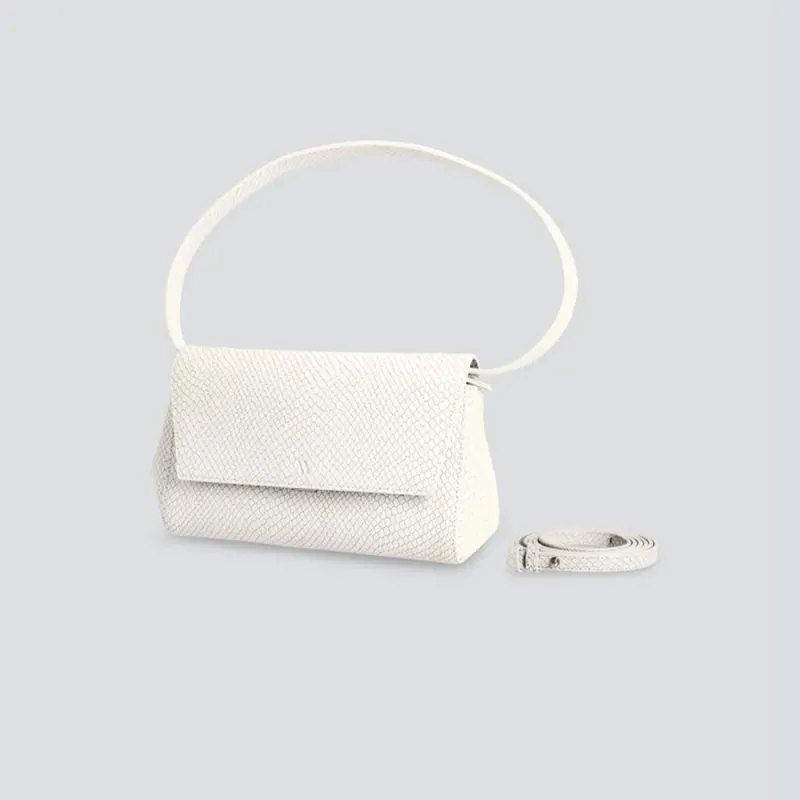 Ikon Clutch - lizard ice white sold by Kaai nv