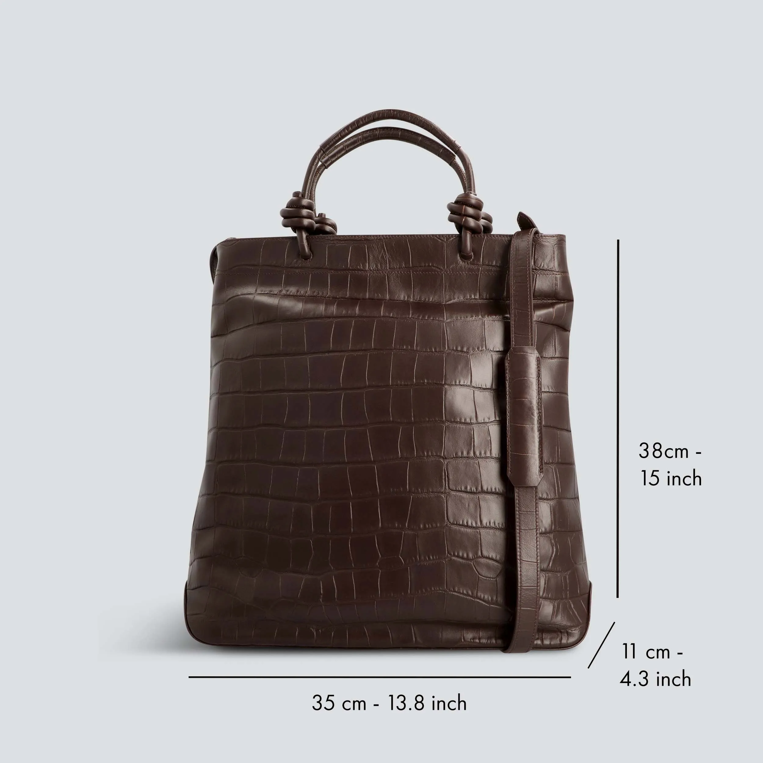 Loop - soft croco espresso sold by Kaai nv product image thumbnail 4