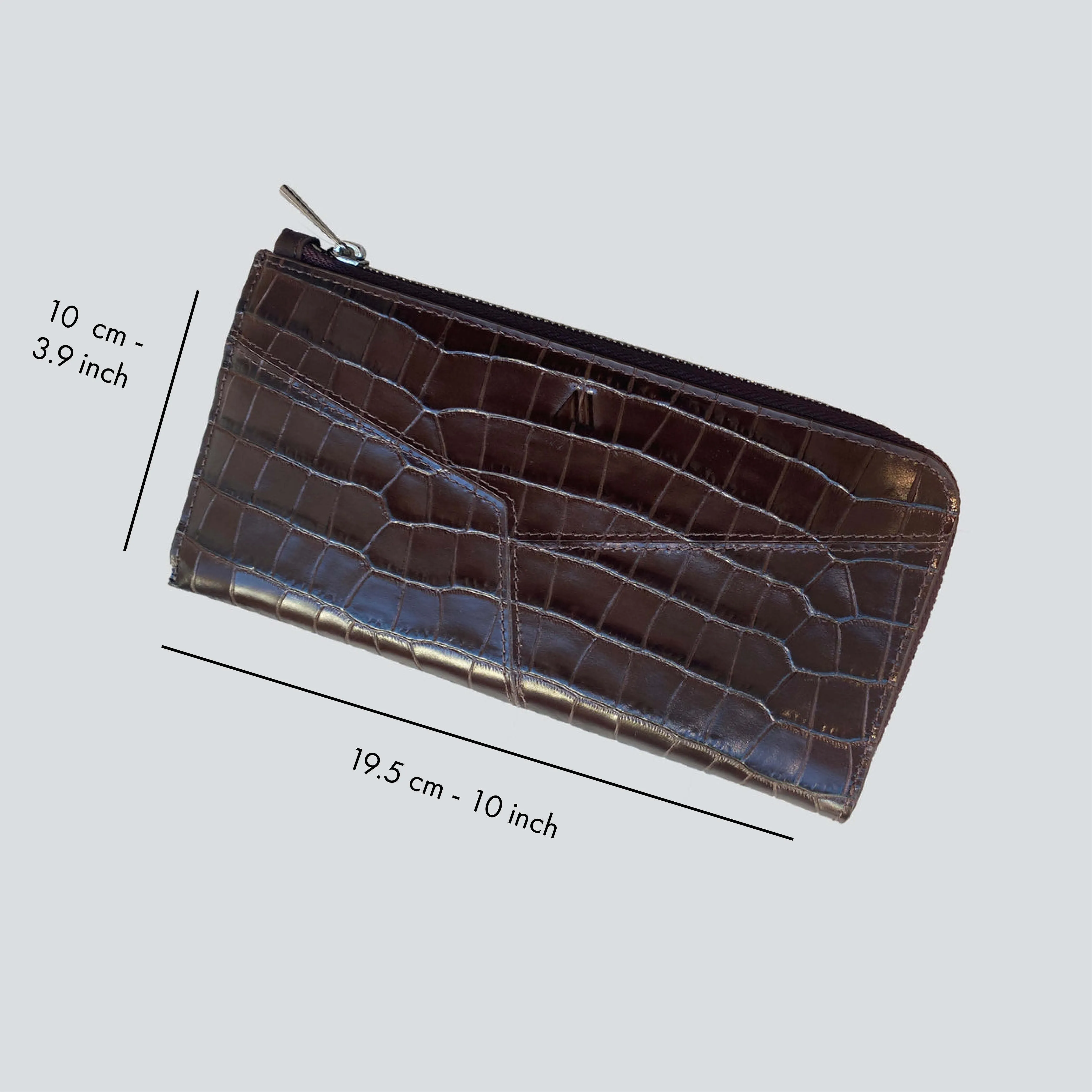 Large Wallet - croco chocolate sold by Kaai nv product image thumbnail 2