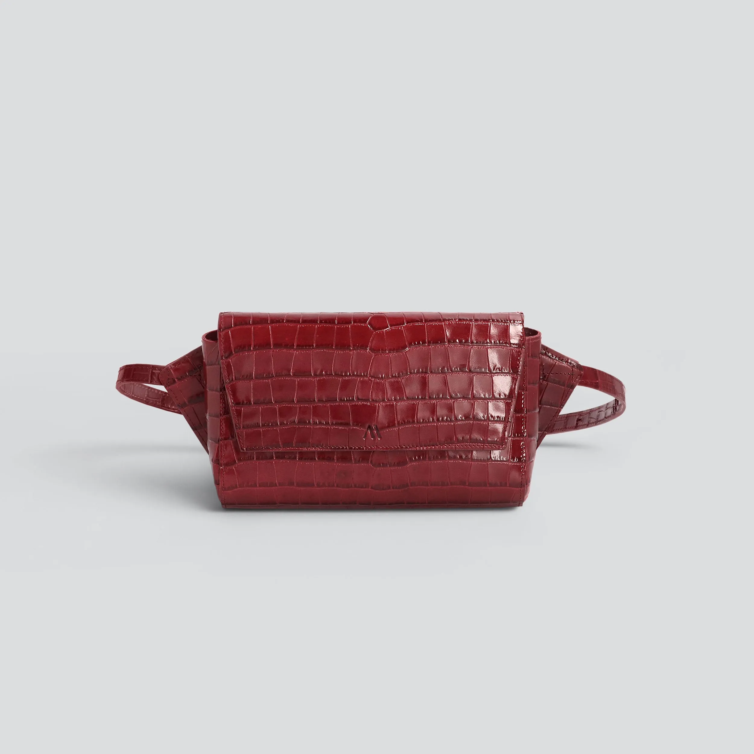 Ikon Belt Bag - croco sangria red sold by Kaai nv