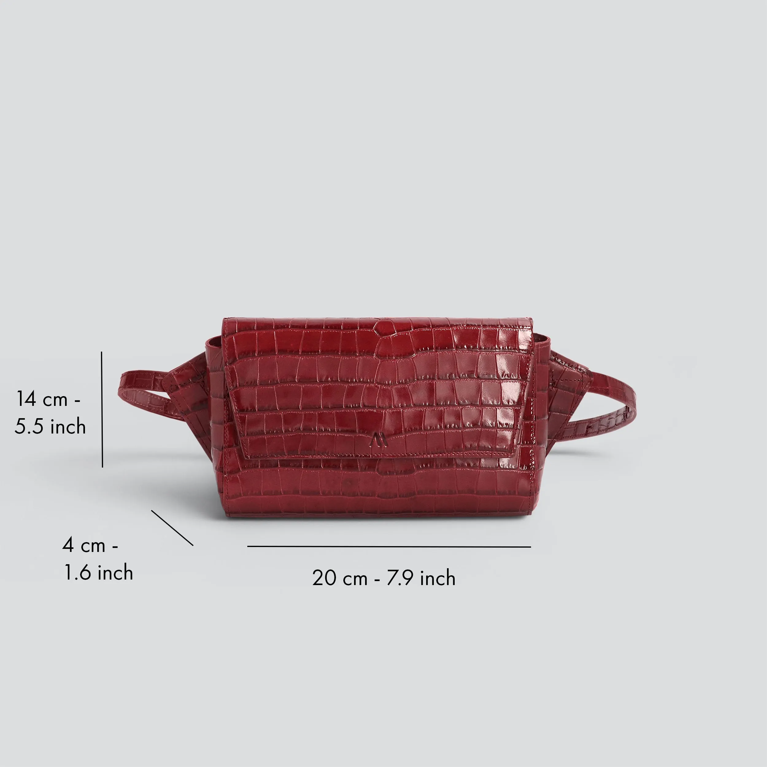 Ikon Belt Bag - croco sangria red sold by Kaai nv product image thumbnail 2