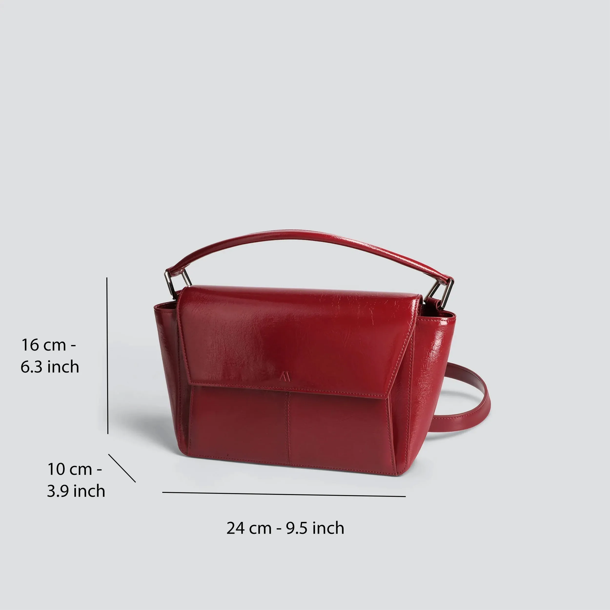 Ikon Shoulder Bag - naplack sangria red sold by Kaai nv product image thumbnail 3