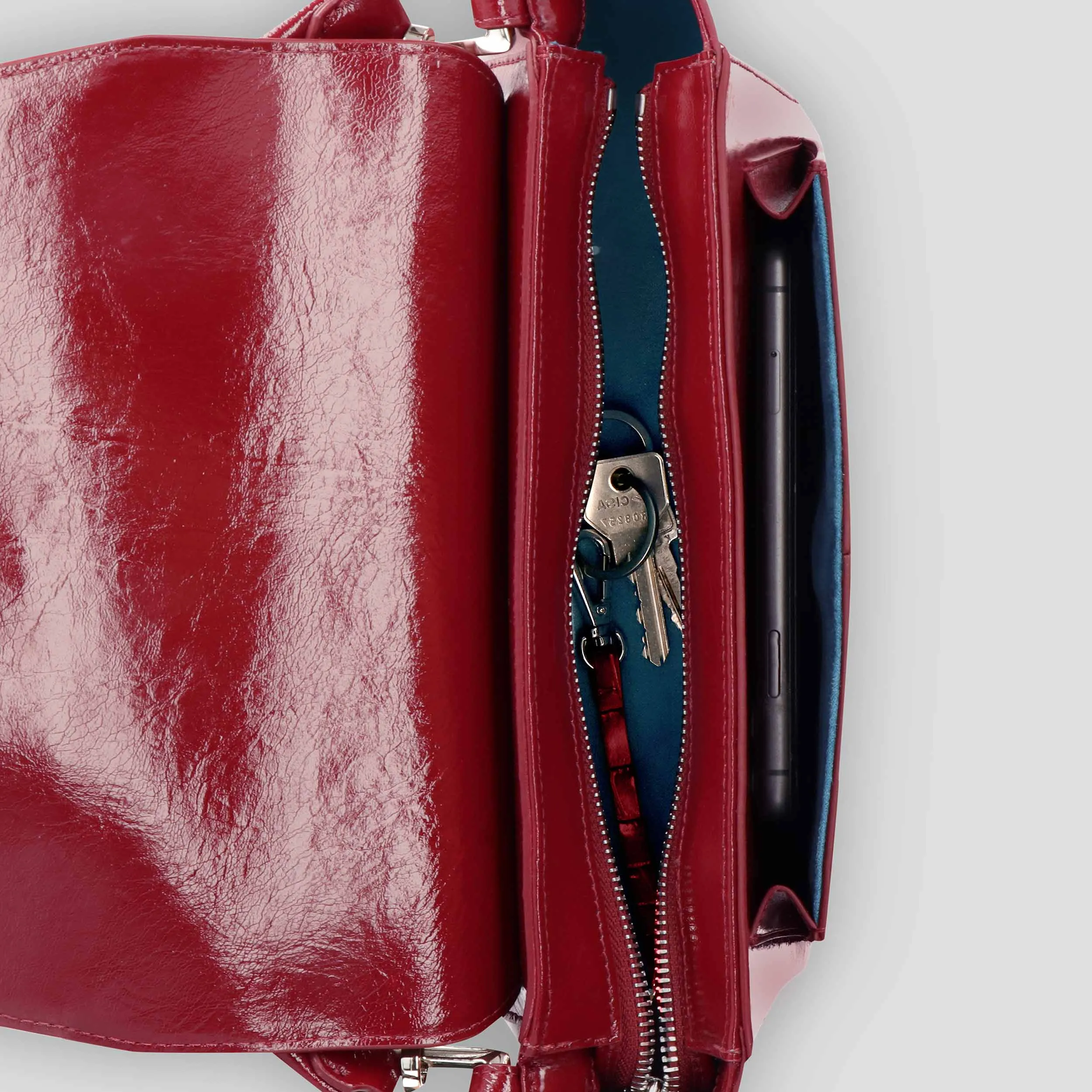 Ikon Shoulder Bag - naplack sangria red sold by Kaai nv product image thumbnail 4