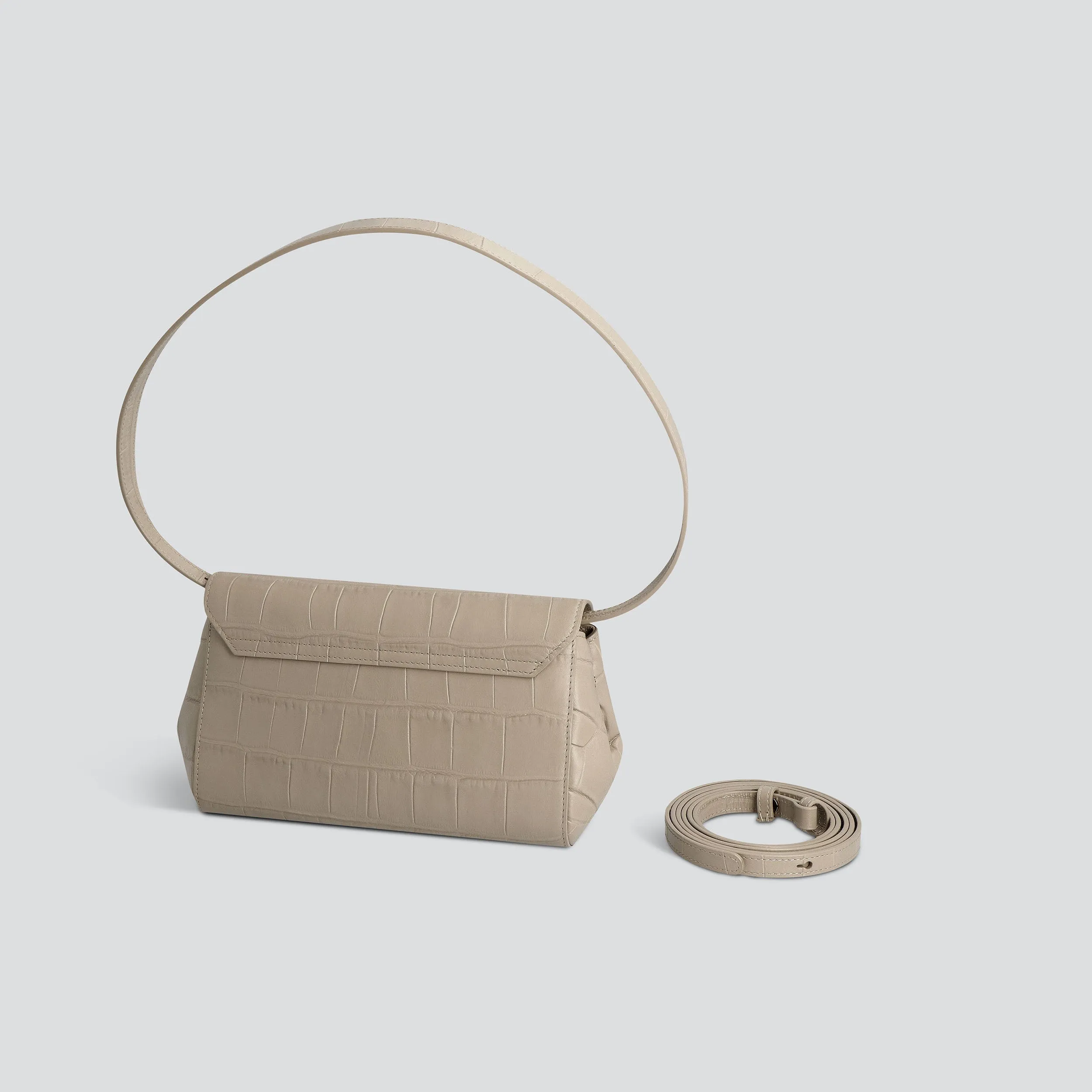 Ikon Clutch - soft croco clay taupe sold by Kaai nv product image thumbnail 3