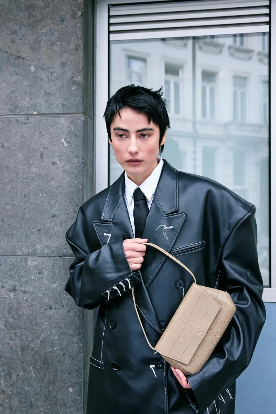 Ikon Clutch - soft croco clay taupe sold by Kaai nv product image thumbnail 5