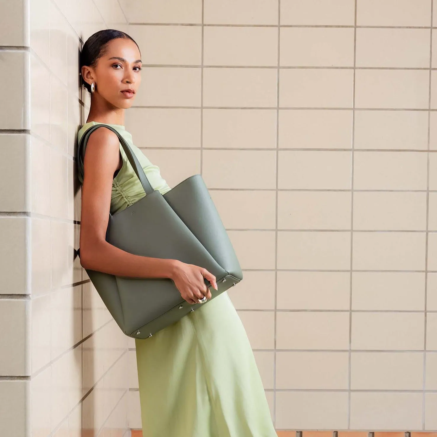 Pyramid - misty green sold by Kaai nv