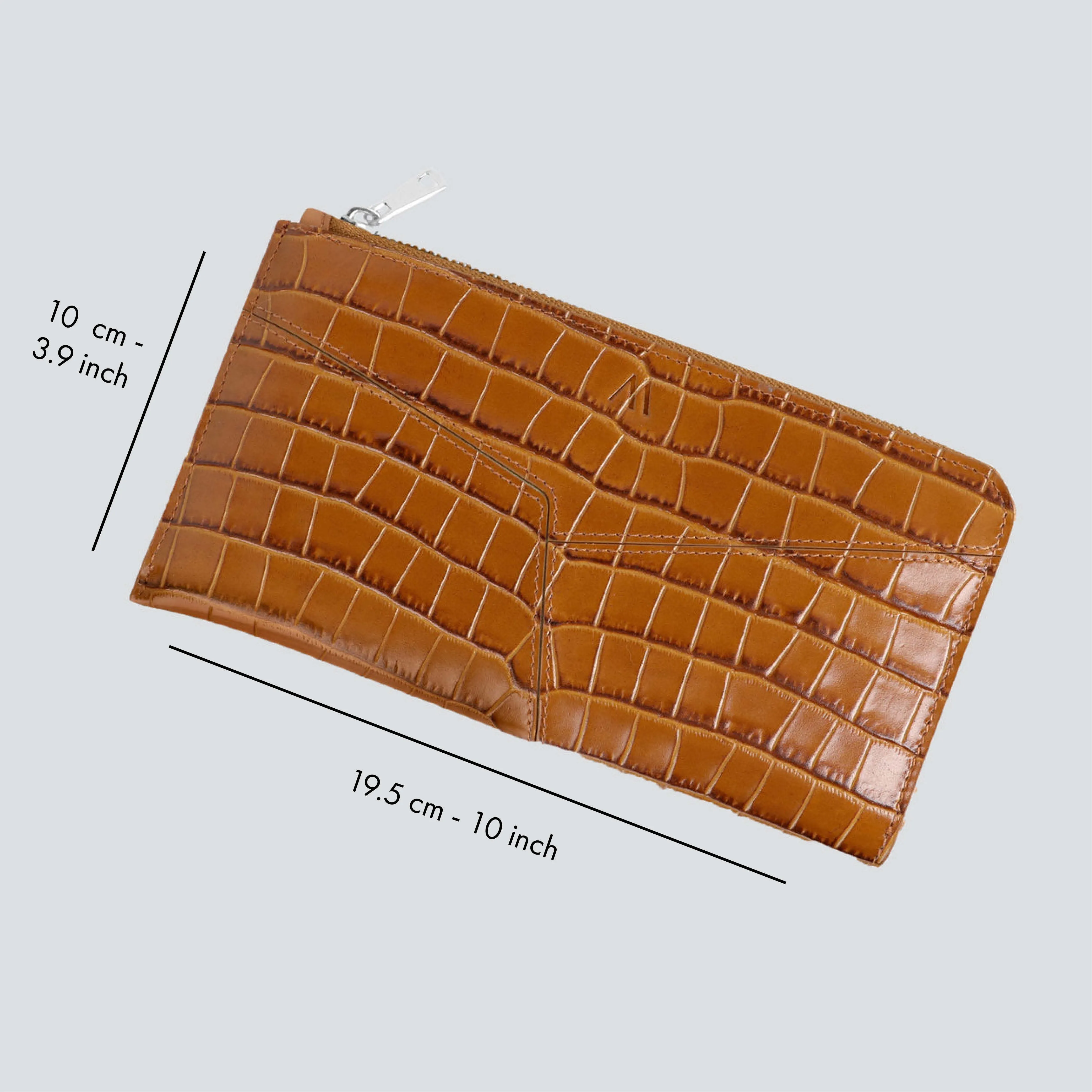 Large Wallet - croco toffee brown sold by Kaai nv product image thumbnail 2