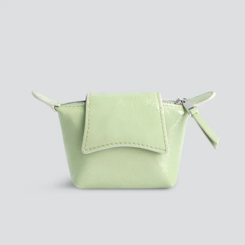 Arch Coin Purse - naplack mint green sold by Kaai nv