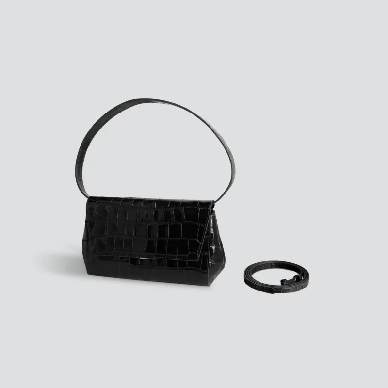 Ikon Clutch - croco black sold by Kaai nv