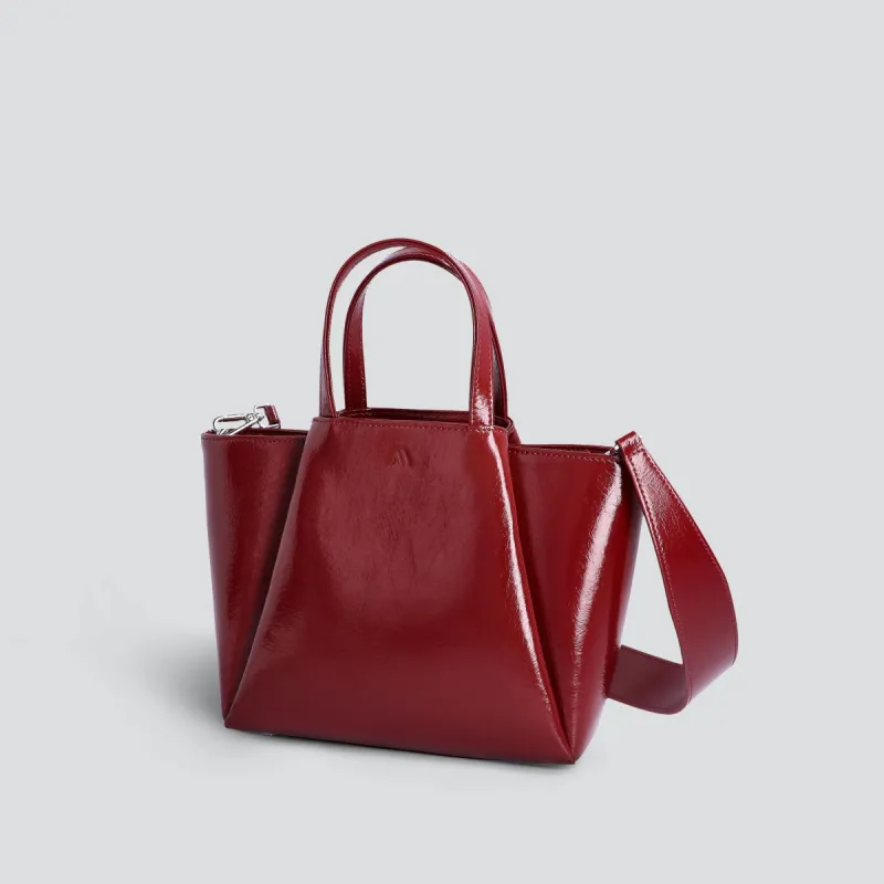 Mini Pyramid - naplack sangria red sold by Kaai nv