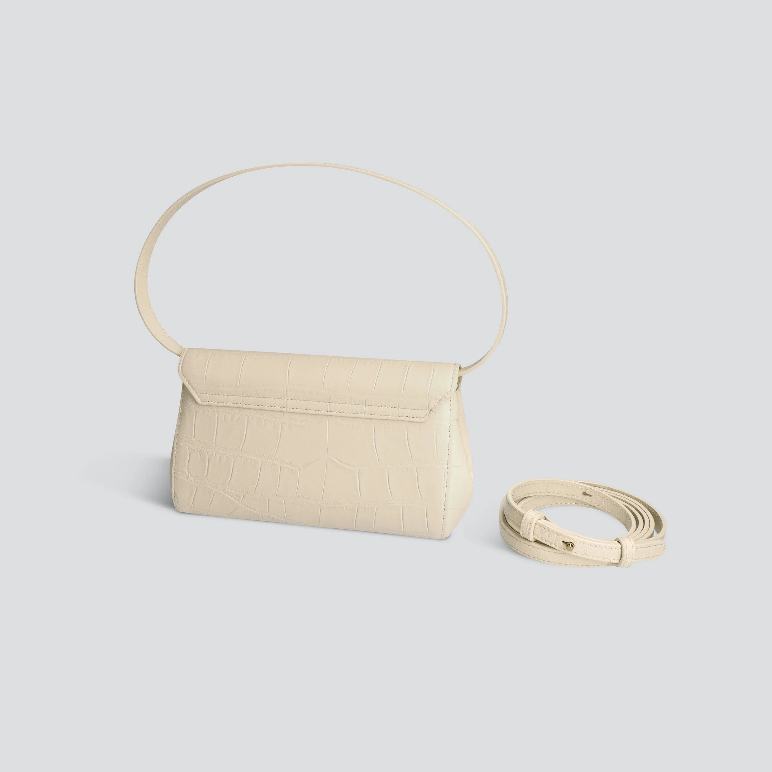 Ikon Clutch - soft croco bleached sand sold by Kaai nv product image thumbnail 4