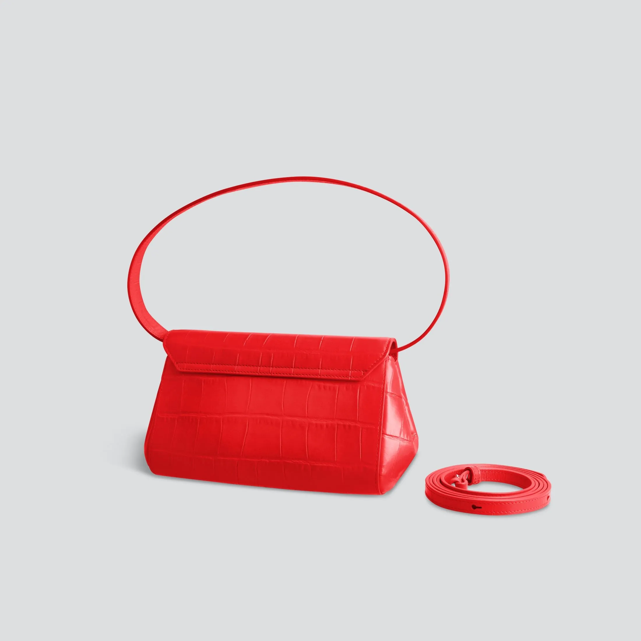 Ikon Clutch - soft croco poppy red sold by Kaai nv product image thumbnail 2