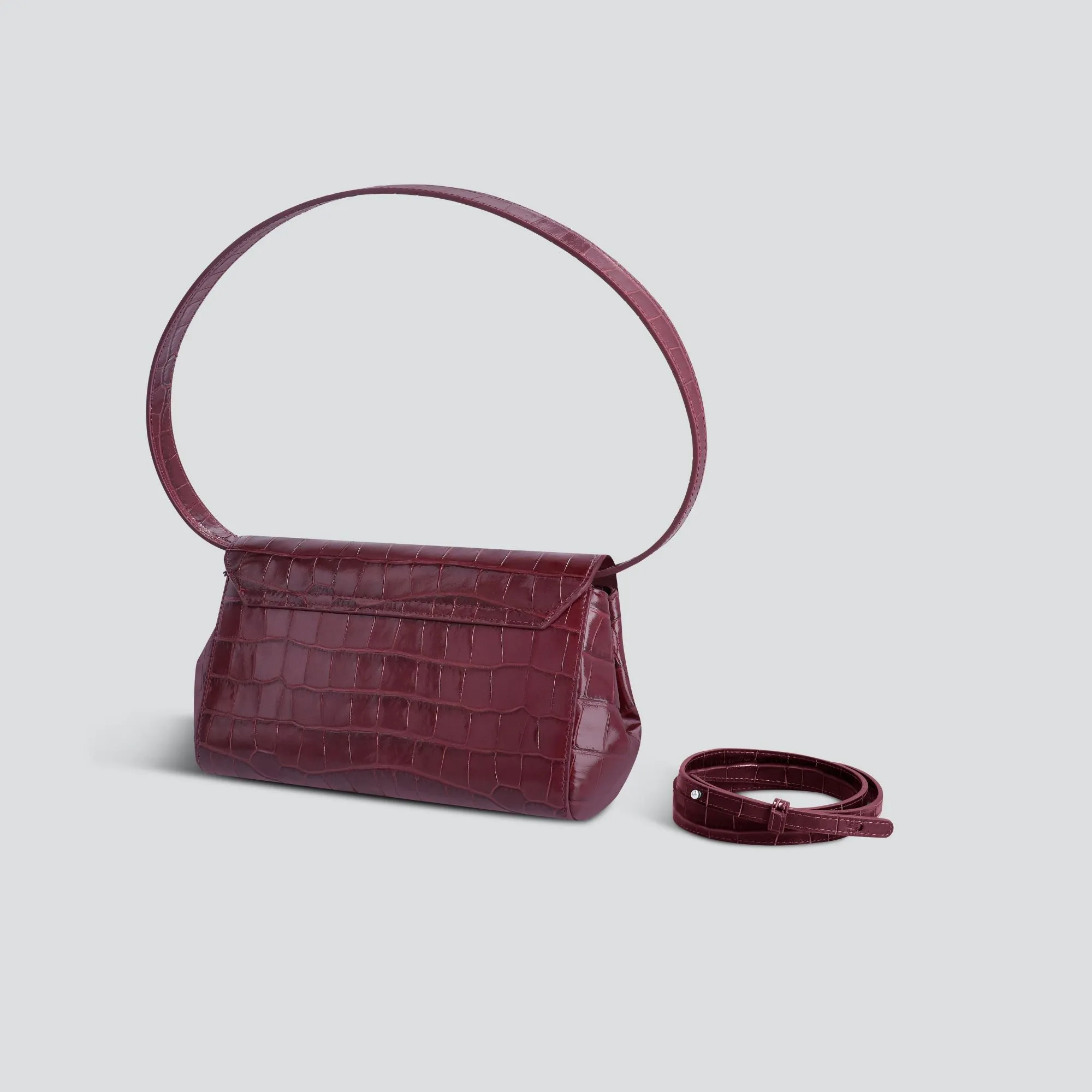 Ikon Clutch - croco aubergine sold by Kaai nv product image thumbnail 2
