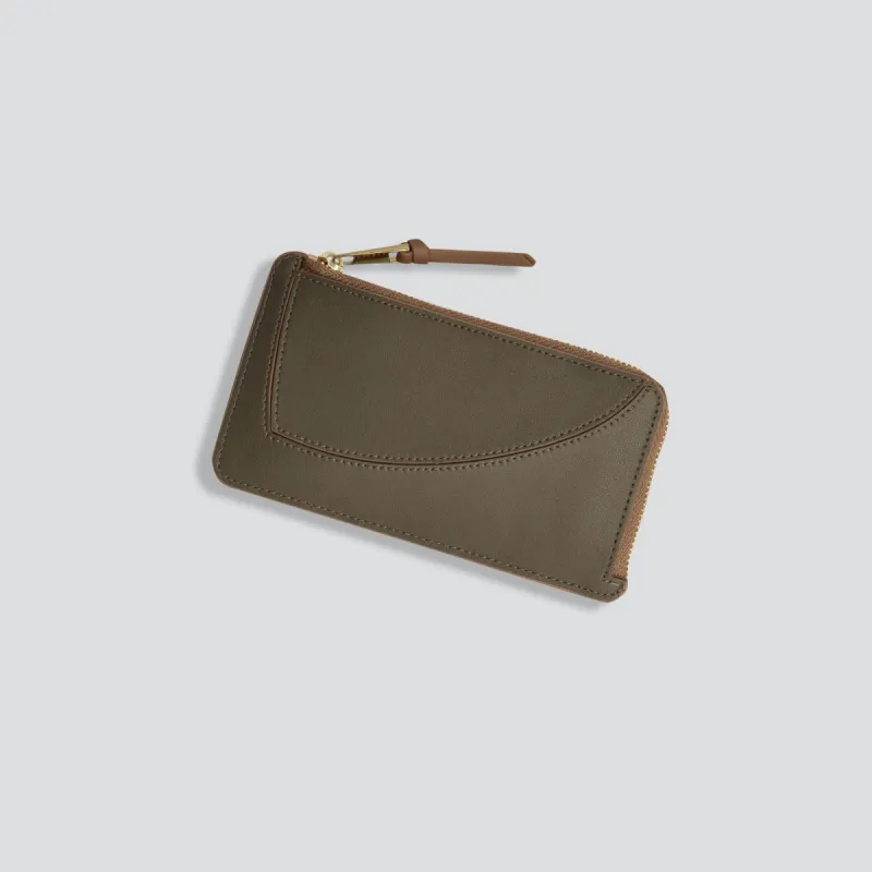Rebel Cardholder - dark khaki sold by Kaai nv