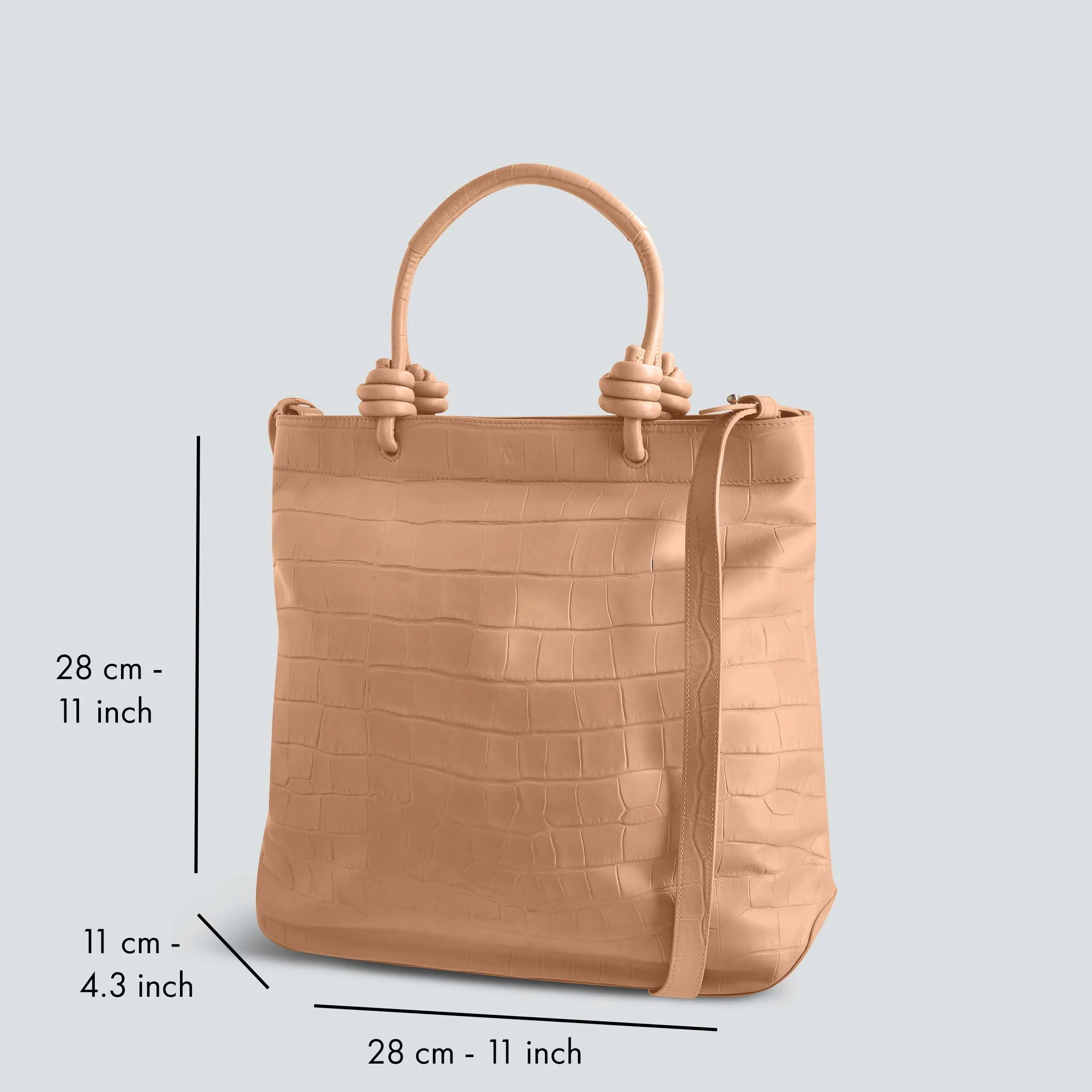 Mini Loop - soft croco cappuccino sold by Kaai nv product image thumbnail 3