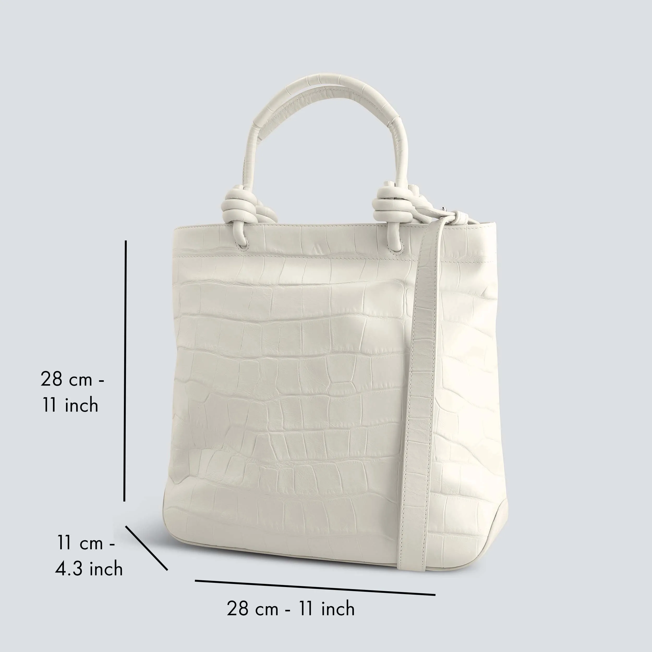 Mini Loop - soft croco chalk white sold by Kaai nv product image thumbnail 3