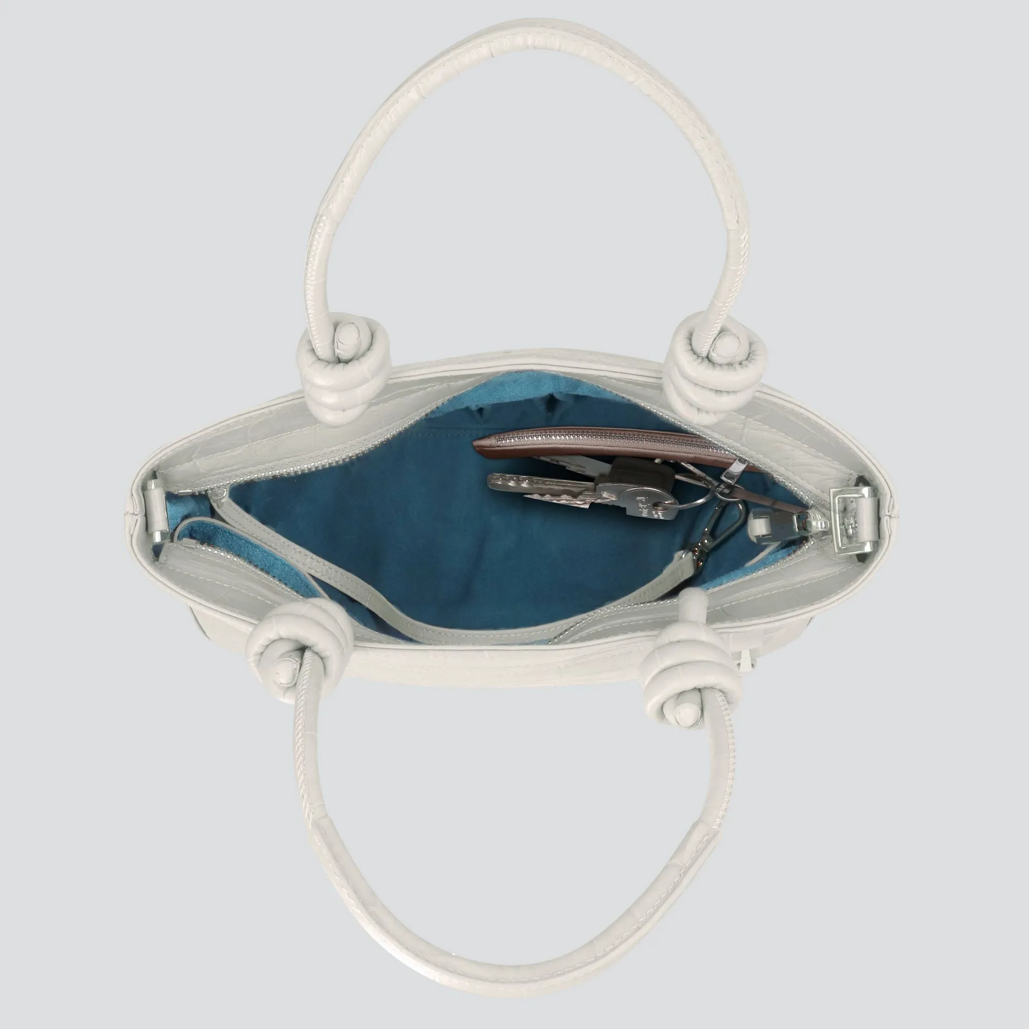 Mini Loop - soft croco chalk white sold by Kaai nv product image thumbnail 2