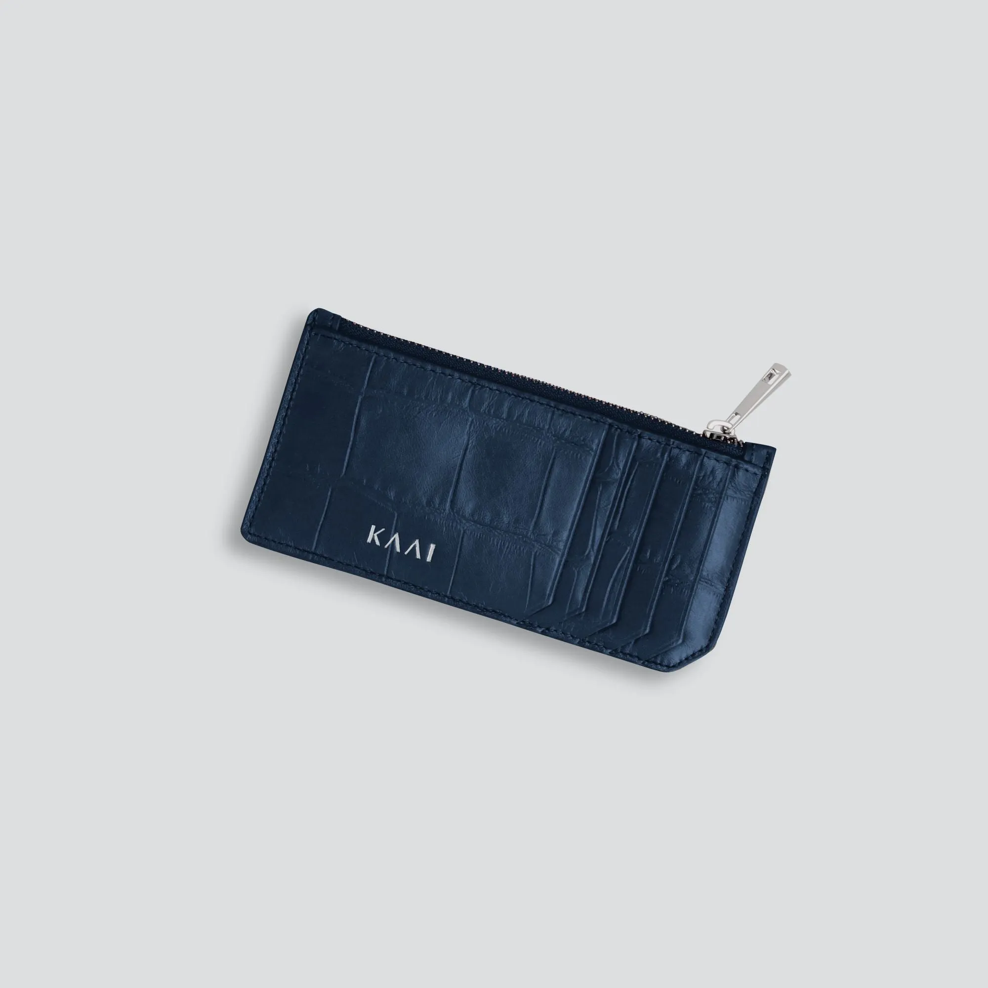 Cardholder - soft croco navy blue sold by Kaai nv product image thumbnail 2